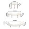 WHITEWASHED 3 Semicircle 3 Tier Wooden Cupcake Dessert DISPLAY STANDS
